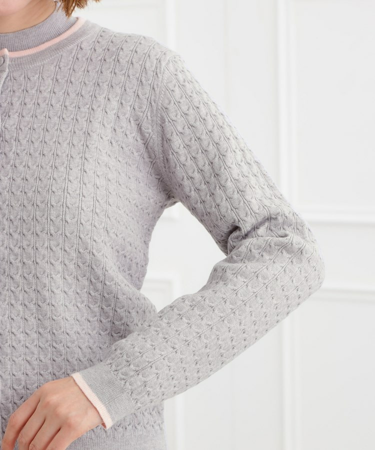 ミニケーブルクルーネックカーディガン26
