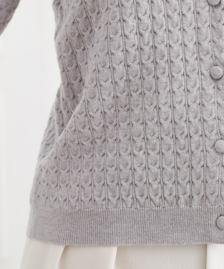 ミニケーブルクルーネックカーディガン27