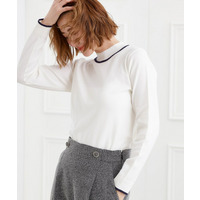 バイカラーハイネックニット