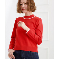 バイカラーハイネックニット