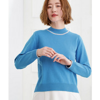 バイカラーハイネックニット