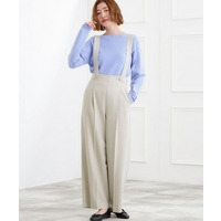 ショルダーストラップツイードパンツ