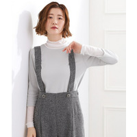 シアー切替ハイネックプルオーバー