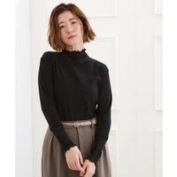 シアー切替ハイネックプルオーバー