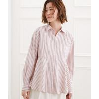 【体型カバー】一枚でもレイヤードでも、ペプラムフレアシャツ