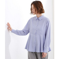 【体型カバー】一枚でもレイヤードでも、ペプラムフレアシャツ