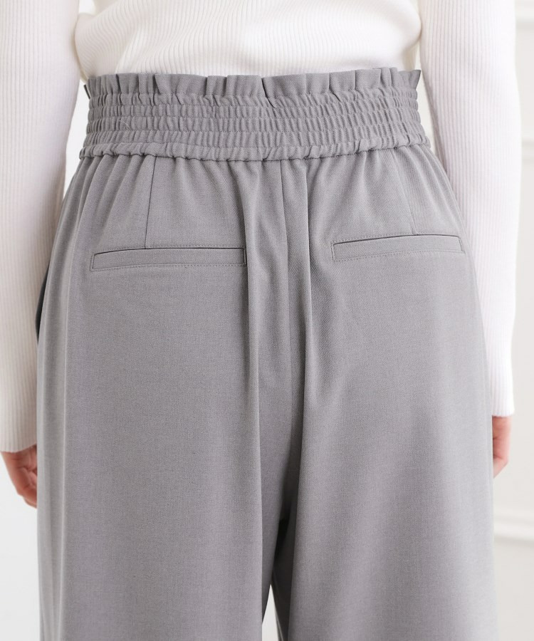 きれい見えとイージーな着心地を両立した、ウエストシャーリング ワイドパンツ18