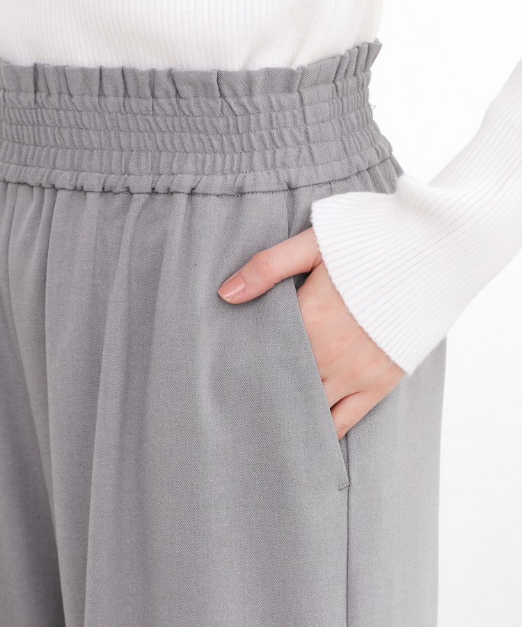 きれい見えとイージーな着心地を両立した、ウエストシャーリング ワイドパンツ19