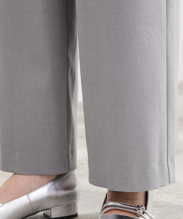 きれい見えとイージーな着心地を両立した、ウエストシャーリング ワイドパンツ20