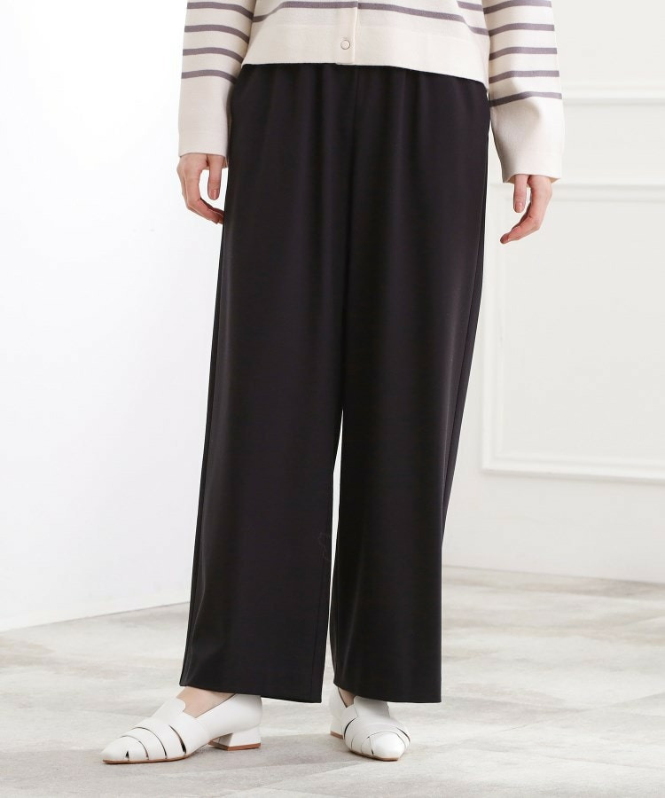 きれい見えとイージーな着心地を両立した、ウエストシャーリング ワイドパンツ6