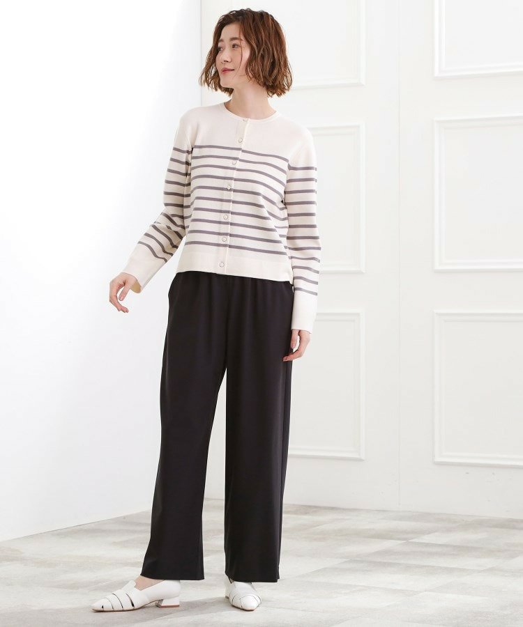 きれい見えとイージーな着心地を両立した、ウエストシャーリング ワイドパンツ8