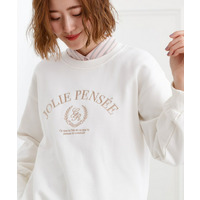 刺繍ロゴ裏毛スウェットプルオーバー