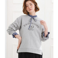 刺繍ロゴ裏毛スウェットプルオーバー