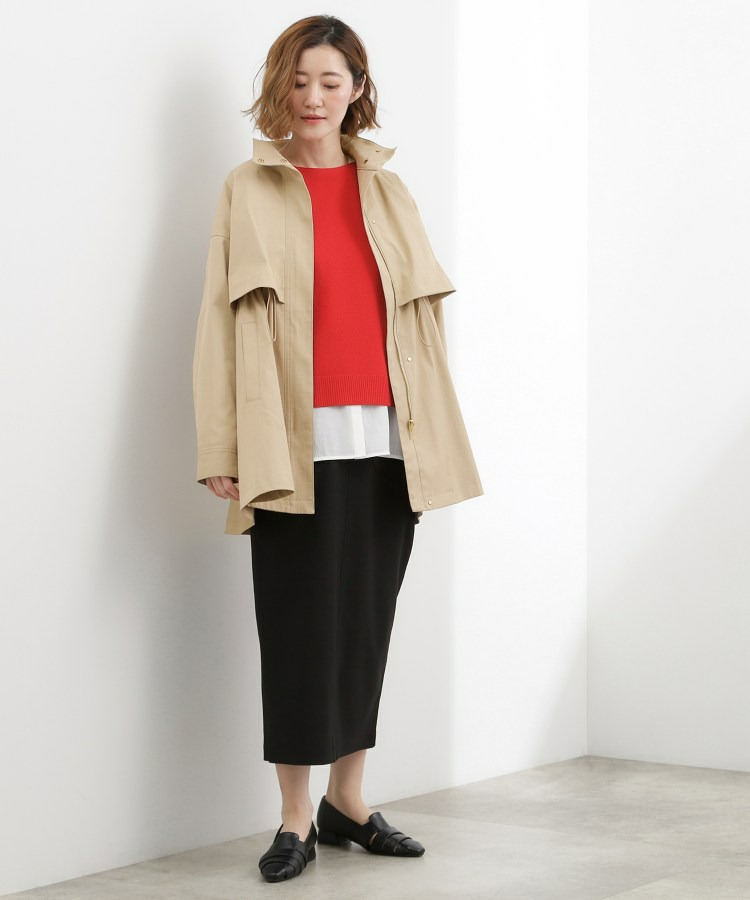 【撥水/シルエット2WAY】羽織るだけでサマになる、スタンドネックテントラインコート11