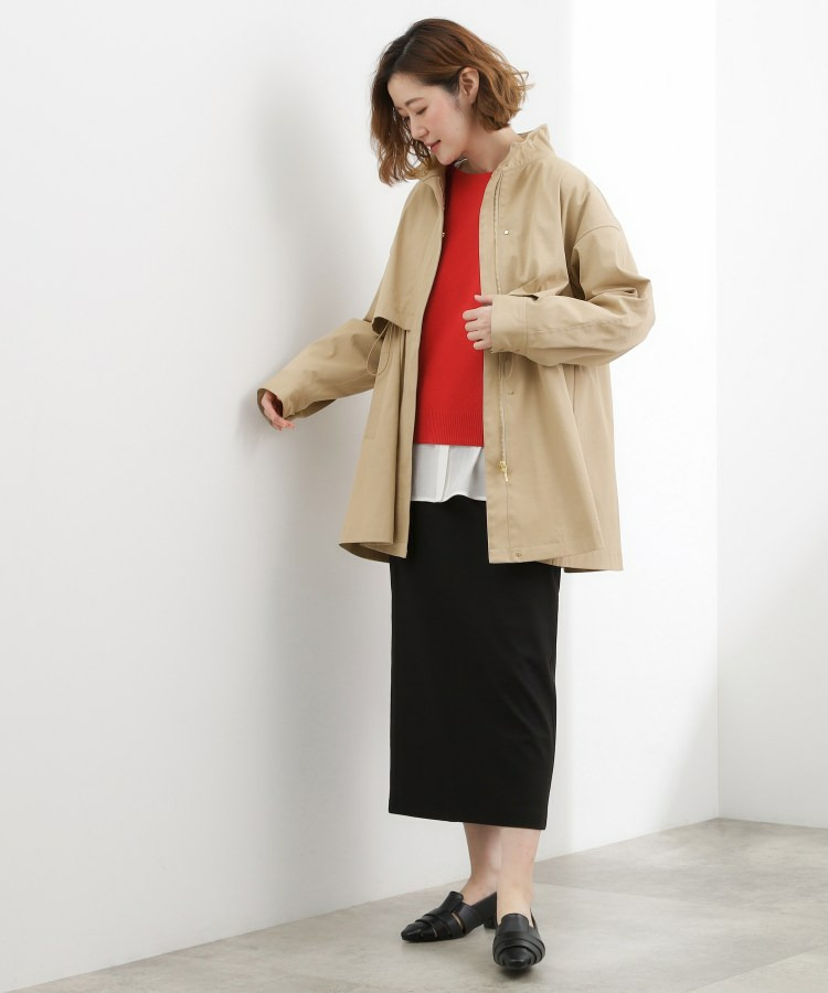 【撥水/シルエット2WAY】羽織るだけでサマになる、スタンドネックテントラインコート12