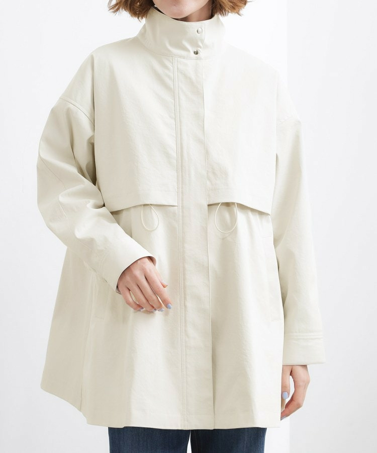 【撥水/シルエット2WAY】羽織るだけでサマになる、スタンドネックテントラインコート14