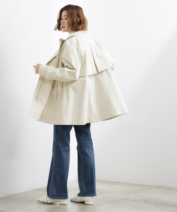 【撥水/シルエット2WAY】羽織るだけでサマになる、スタンドネックテントラインコート4
