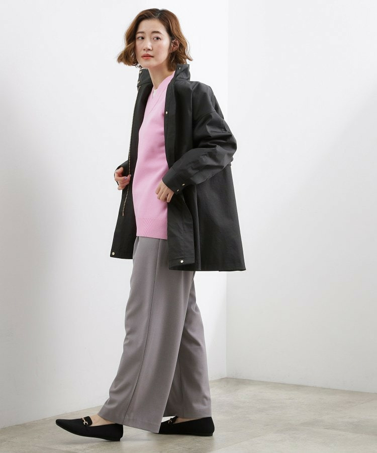 【撥水/シルエット2WAY】羽織るだけでサマになる、スタンドネックテントラインコート8