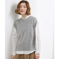 【2点SET】一枚でコーデが決まる！ニットベスト×シャツSET