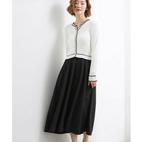 一枚で装いが整う　マルチボーダーアソートドッキングワンピース