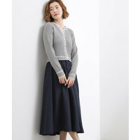 一枚で装いが整う　マルチボーダーアソートドッキングワンピース