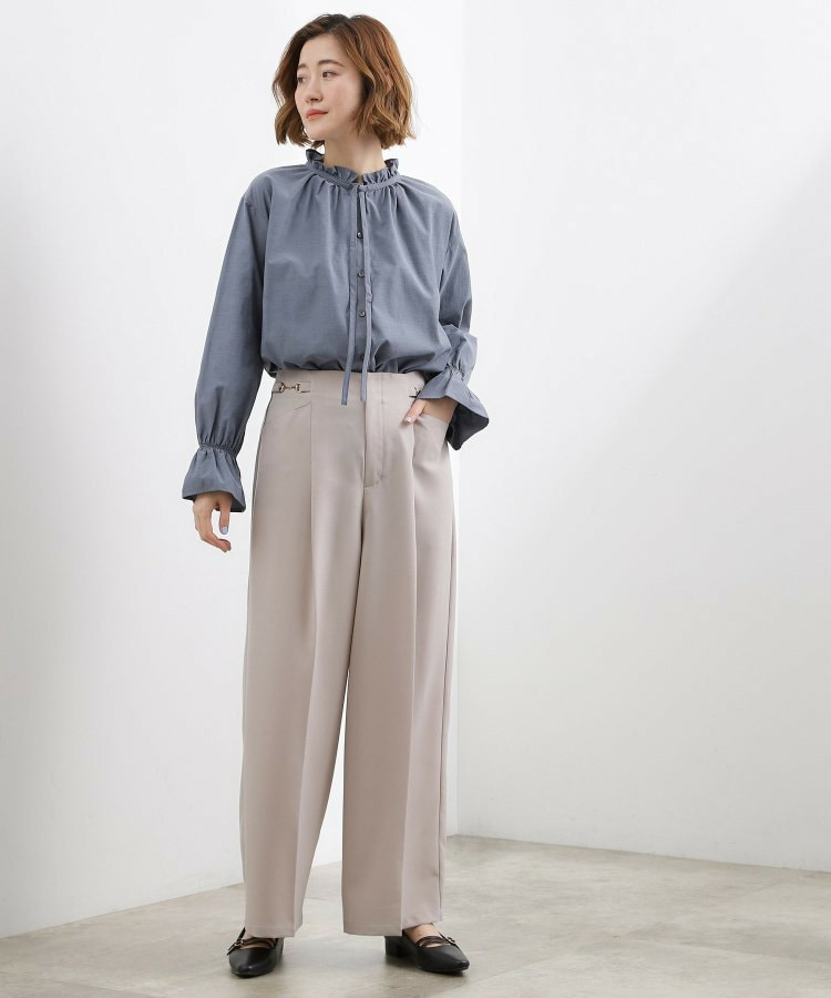 フリルカラーリボンブラウス3