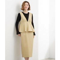 【体型カバー】ペプラムドッキングジャンドレ