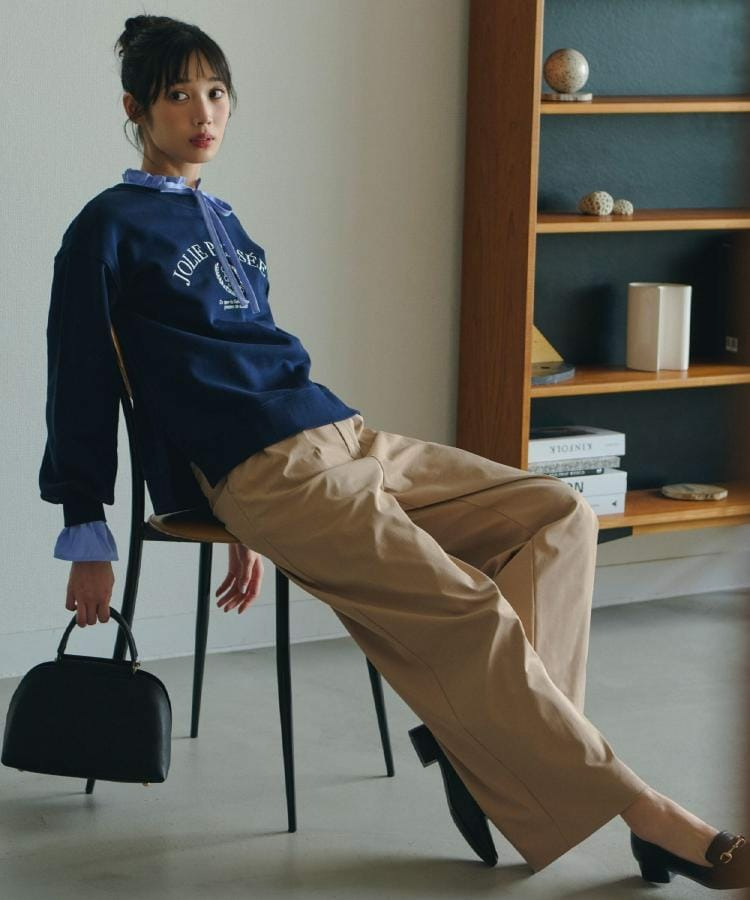 ツータック ワイドチノパンツ