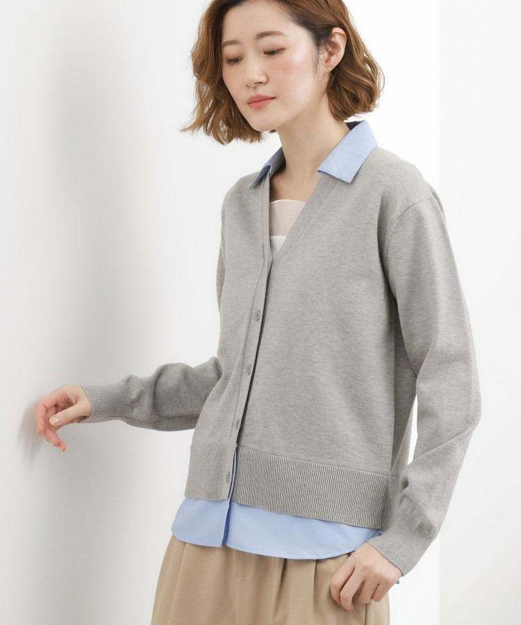 シャツドッキング ニットカーディガン