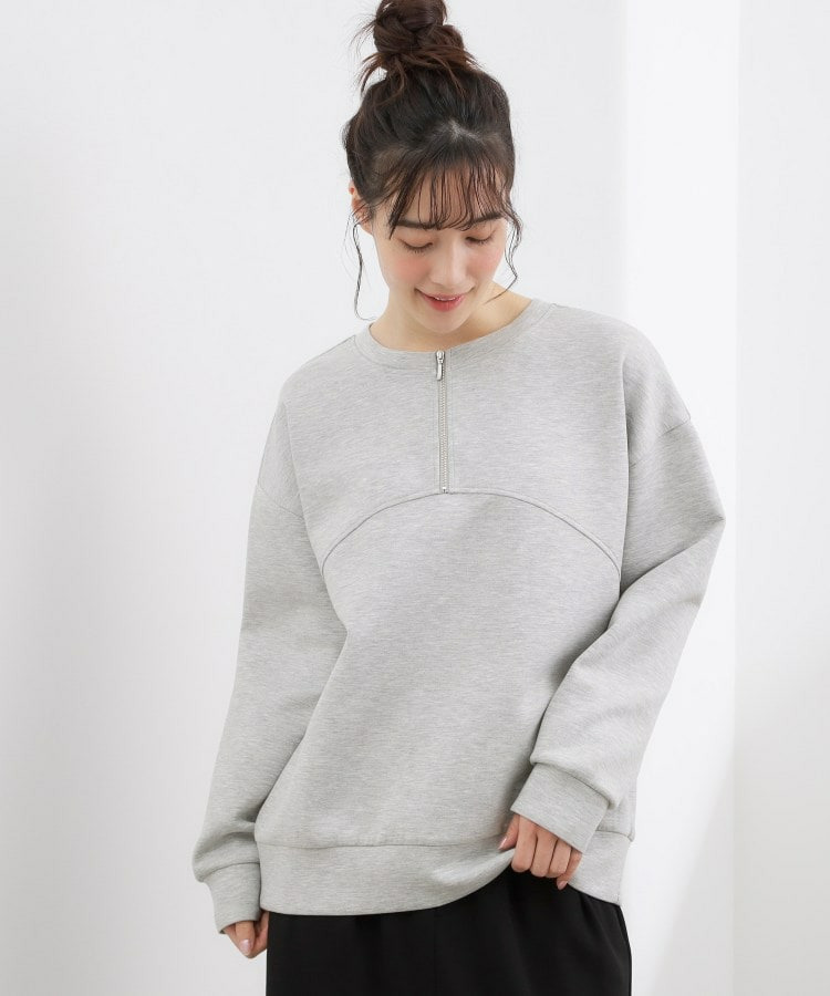 2WAYハーフジップスウェット1