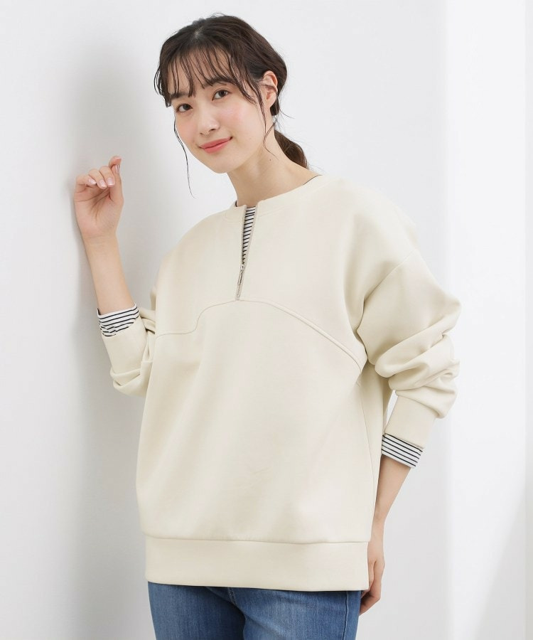 2WAYハーフジップスウェット1