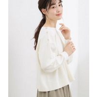 【おうちで洗える】顔周りすっきり、ボートネックニット