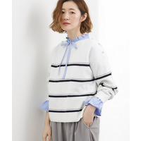 【おうちで洗える】顔周りすっきり、ボートネックニット