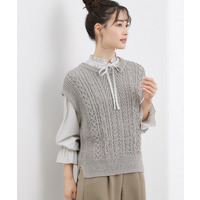 リリヤーンケーブル ニットベスト