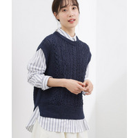 リリヤーンケーブル ニットベスト