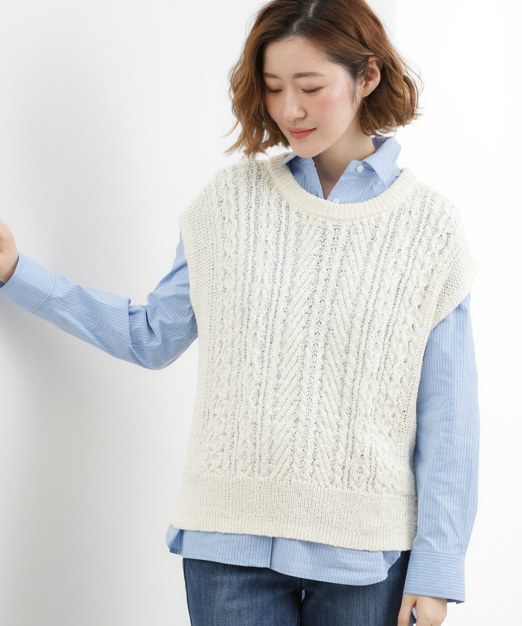 リリヤーンケーブル ニットベスト10