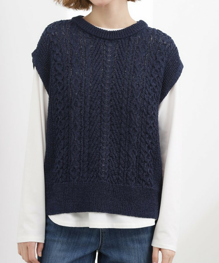 リリヤーンケーブル ニットベスト14