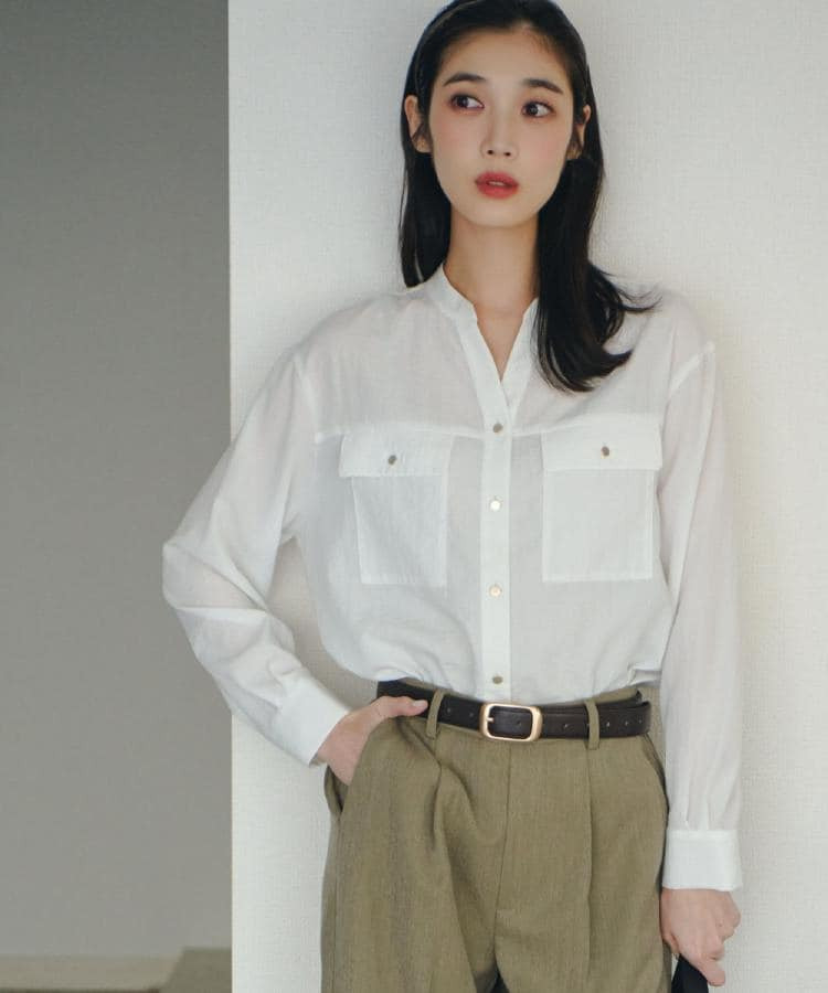 お仕事も普段も。今どきワークシャツブラウス1