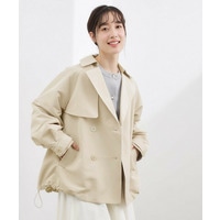 【貴島明日香さん着用】【撥水／シルエット2WAY】軽やかミドルトレンチコート