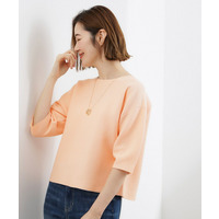 【貴島明日香さん着用／洗濯機で洗える】レイヤードにもおすすめ、軽やかクロップドニット