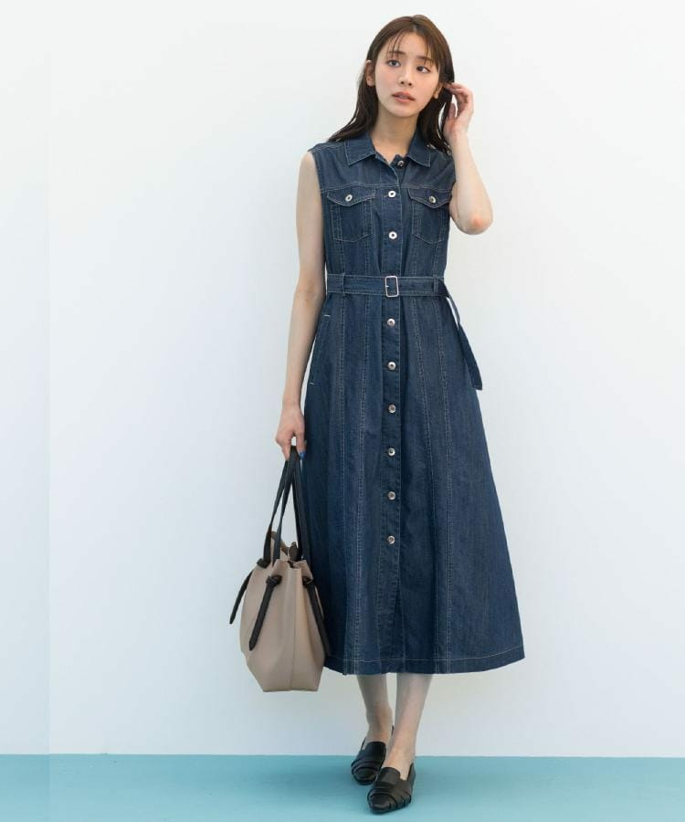 【貴島明日香さん着用】デニムフレアワンピース