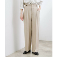 【貴島明日香さん着用】リネンライクストライプワイドパンツ