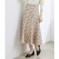 【貴島明日香さん着用・洗える】ランダムドットマーメイドスカート