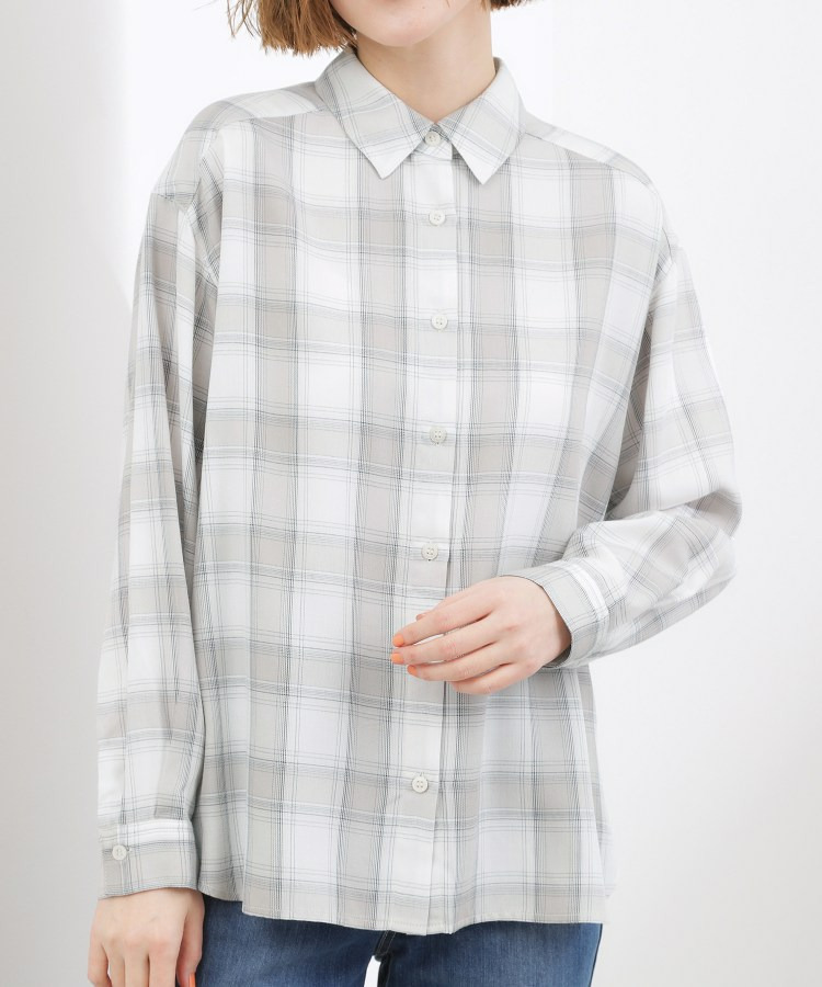 【大人の抜け感】オンブレーチェックシャツ10