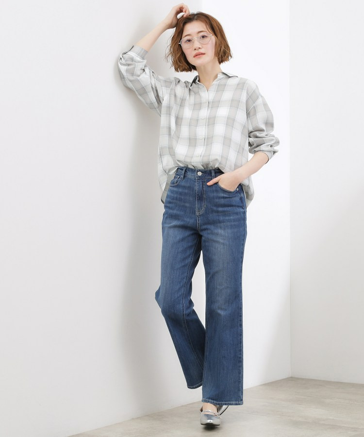 【大人の抜け感】オンブレーチェックシャツ4