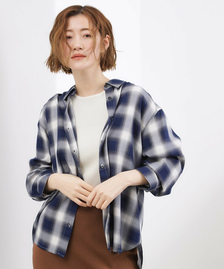 【大人の抜け感】オンブレーチェックシャツ6