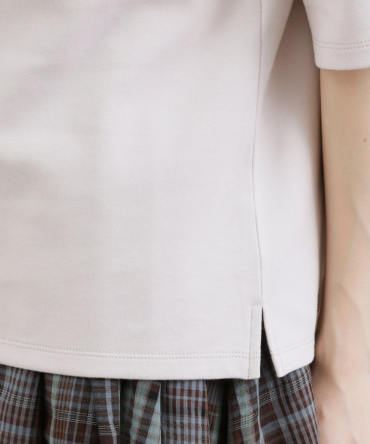 【二の腕カバー/すっきり見え】きちんと素材のボートネックTシャツ28