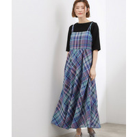 【貴島明日香さん着用】夏を楽しむ一枚、マドラスチェックキャミワンピース