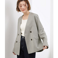 【貴島明日香さん着用】リネンライクカラーレスジャケット