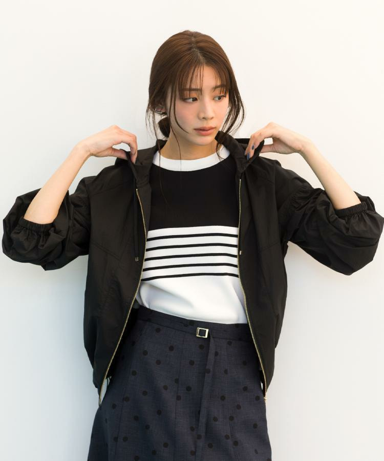 洗える】軽やかシアーナイロンフーディブルゾン 20260176845020